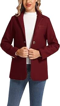ジャケット・アウター melt the lady wool blazar coat ZHANCHTONG Women's Notch Lapel Two Button Wool Blend Blazer